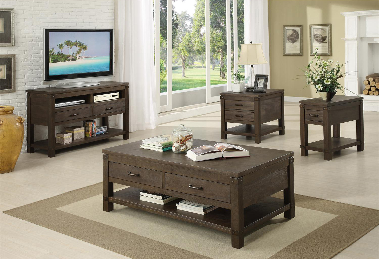 Living Room Side Table Sets With Storage