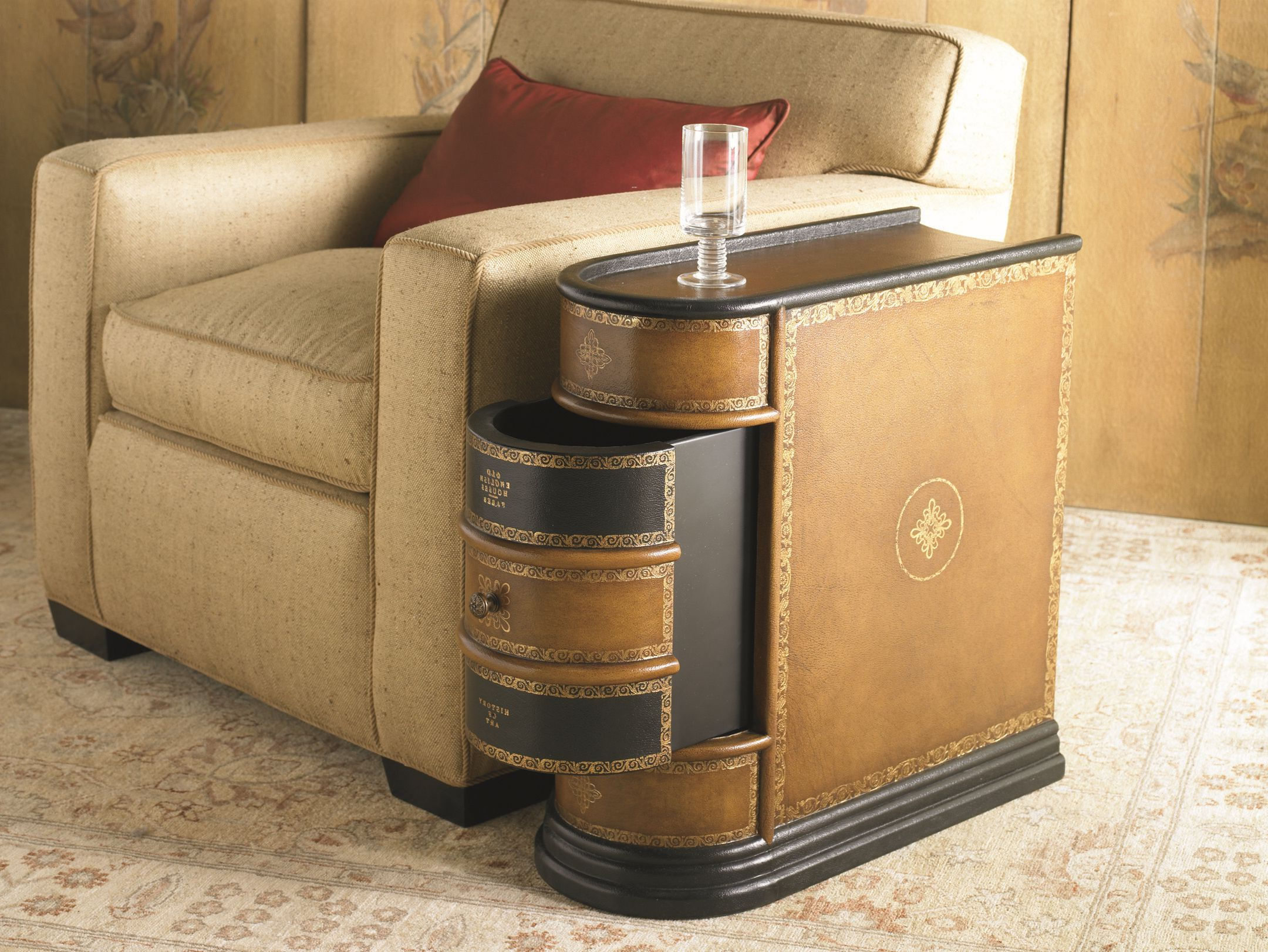 Side Table With Storage For Living Room