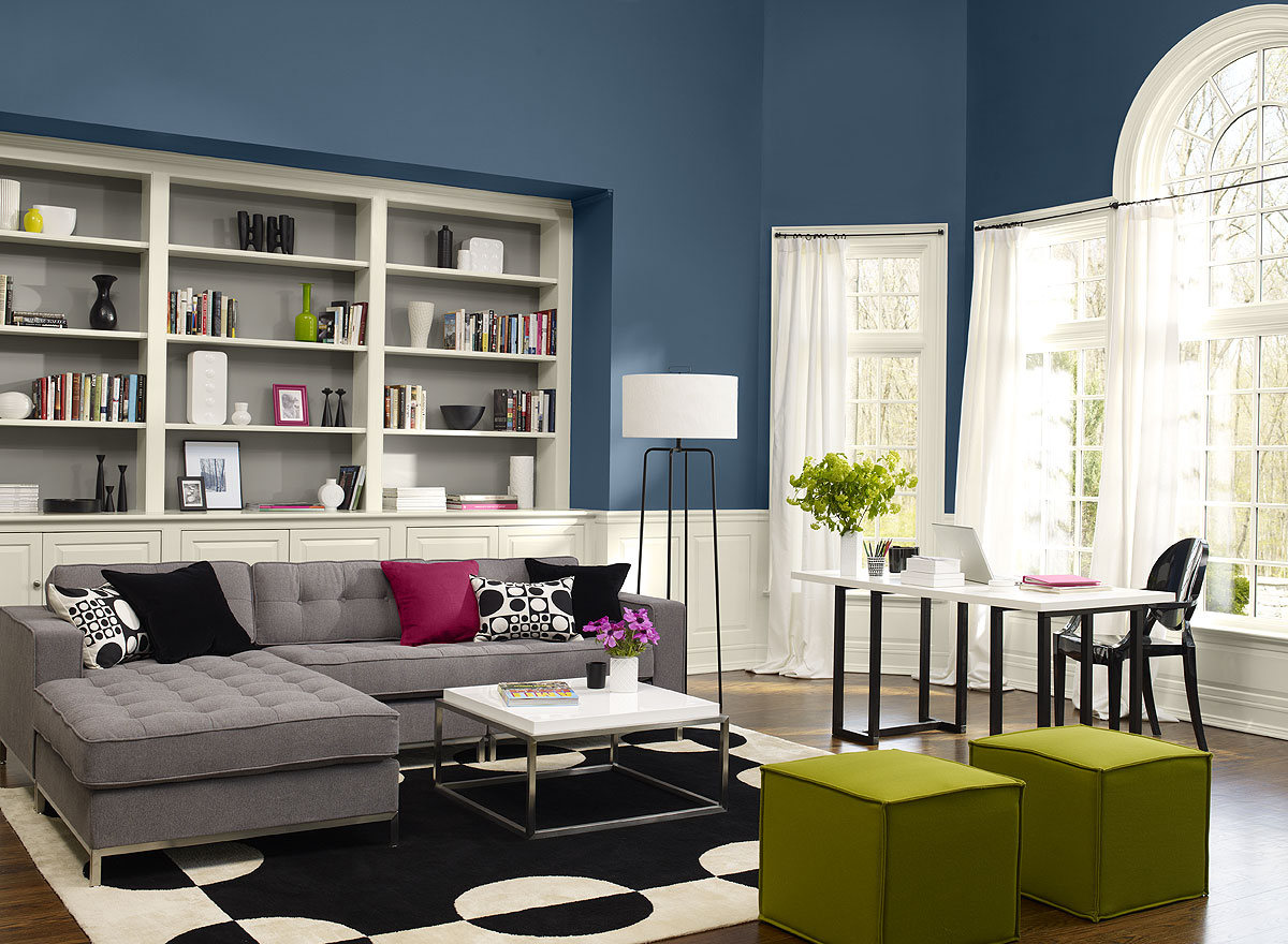 Living Room Wall Paint Ideas With Blue Walls