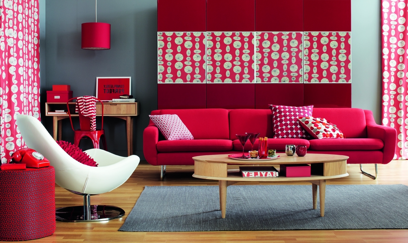 red living room decorating ideas