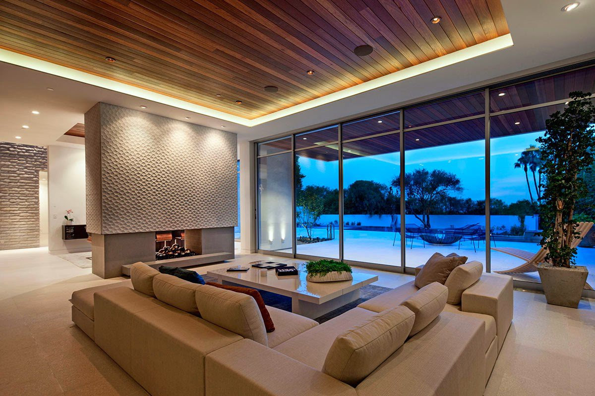modern lighting design in living room