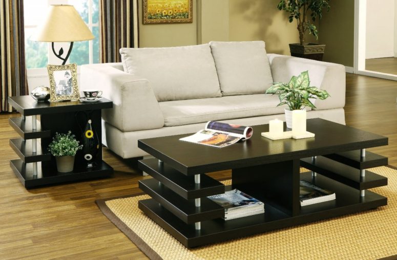 Black Coffee And End Table Sets Furniture