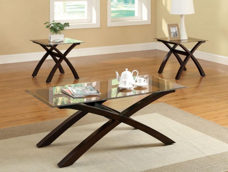 Black Coffee And End Table Sets Furniture