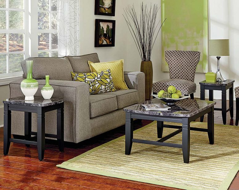 Black Coffee And End Table Sets Furniture