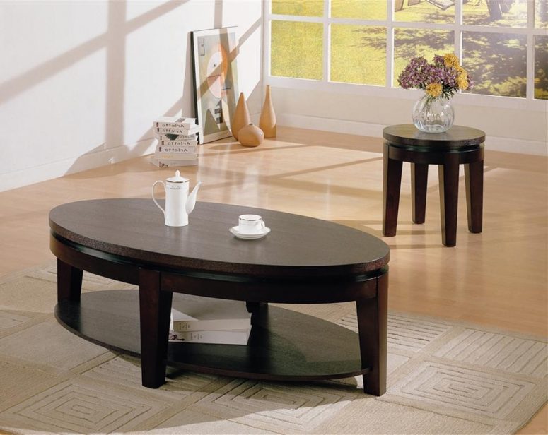 Oval Coffee Table Sets Decorating Ideas