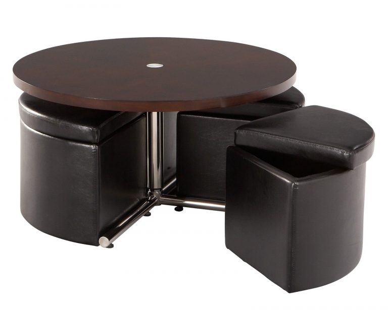 Round Coffee Table With Seats Underneath | Roy Home Design