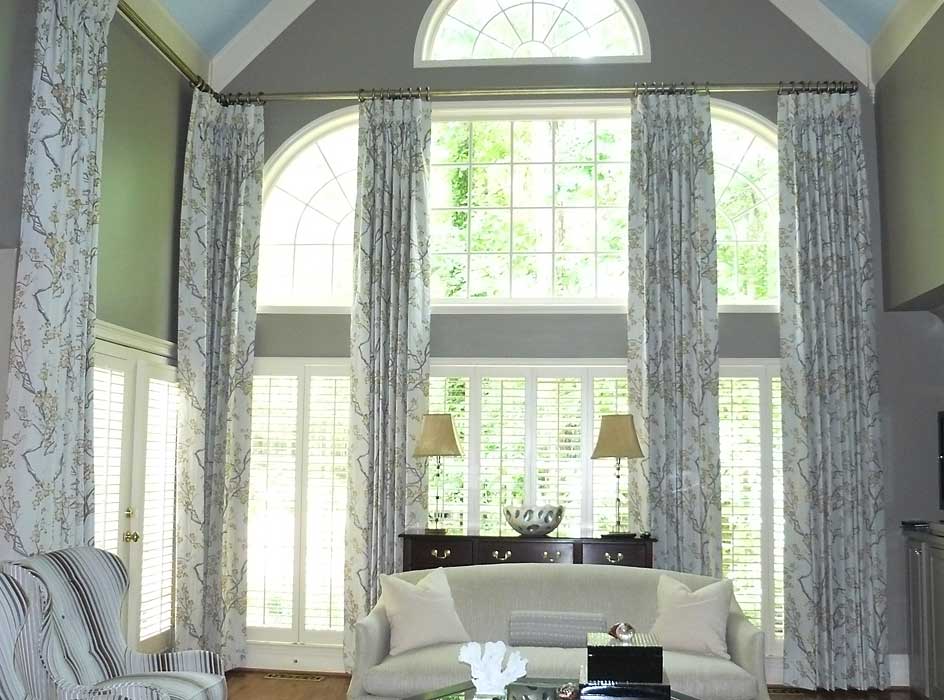 Two Story Living Room Window Treatments